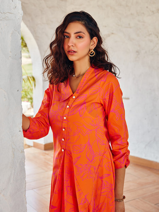 Floral Printed Tunic Dress
