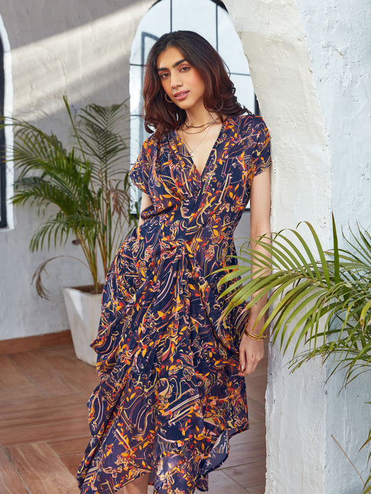Printed Cowl Dress from House of Fett