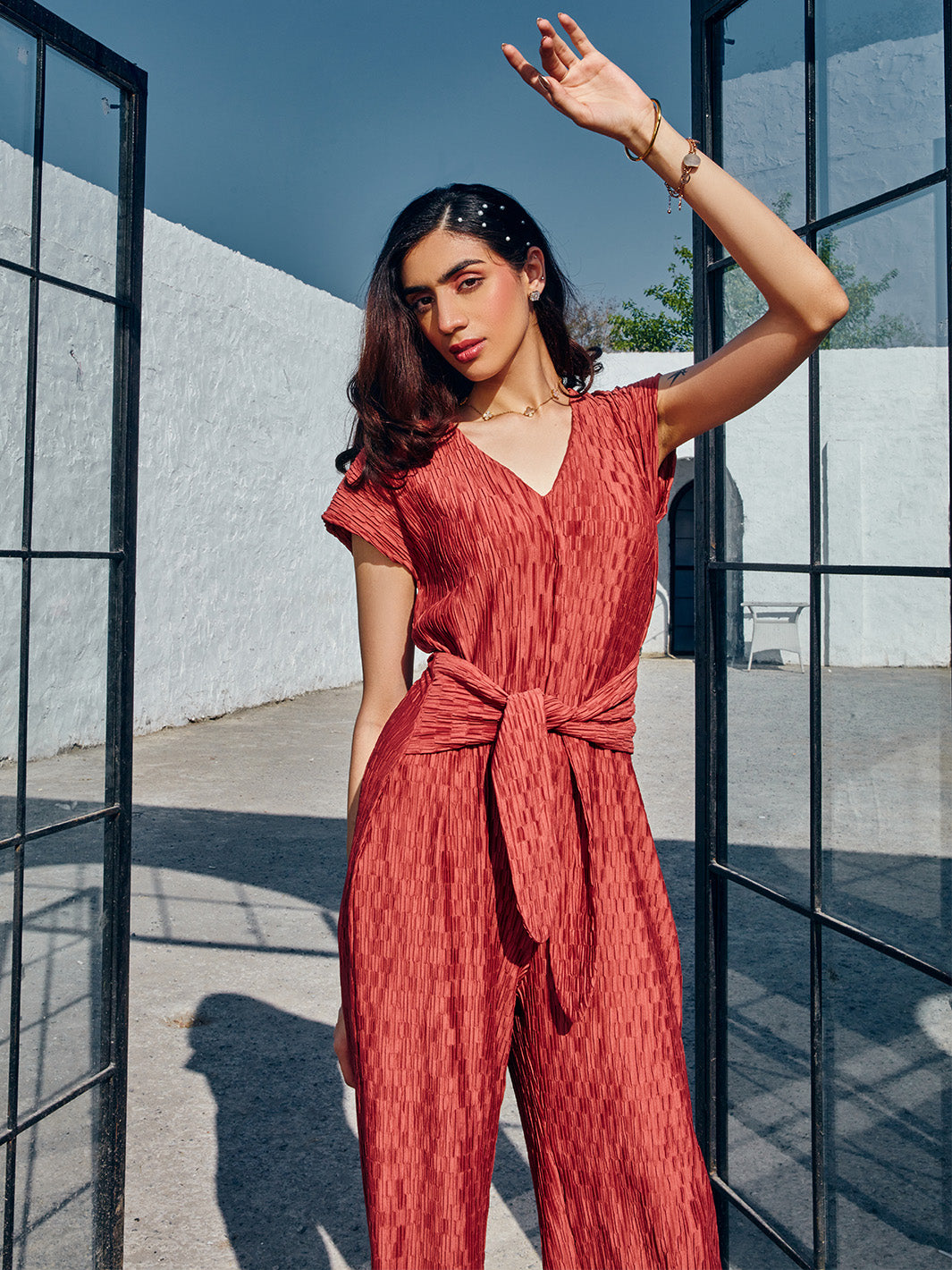 Venchi Textured Jumpsuit 2