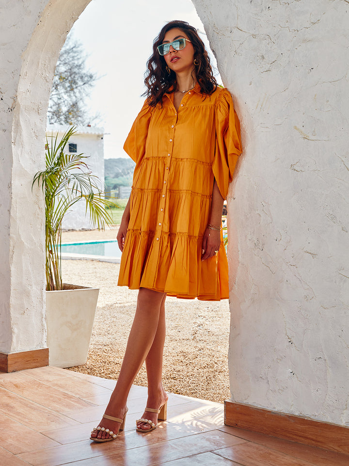 Mandarin Tiered Dress