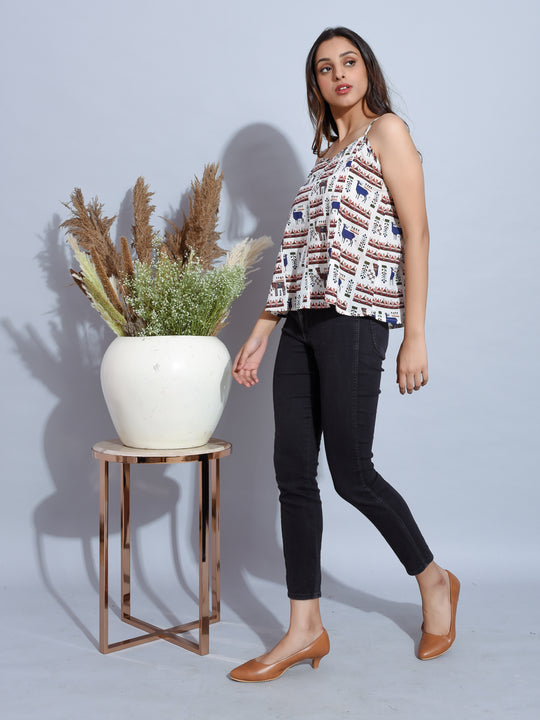 Strappy top with print 4