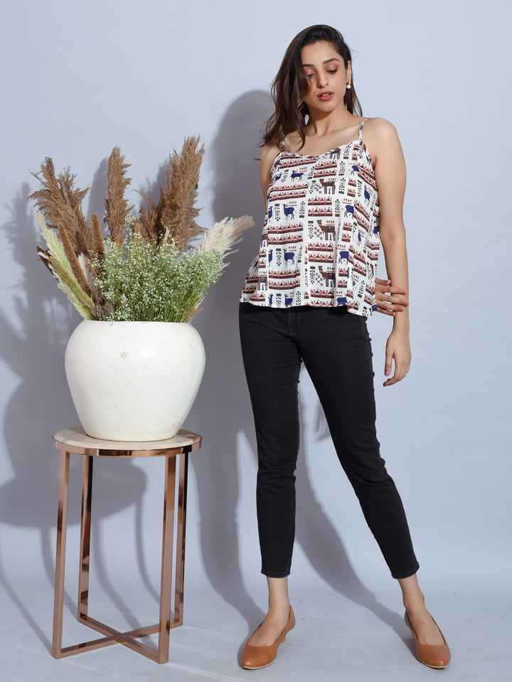 Strappy top with print 1