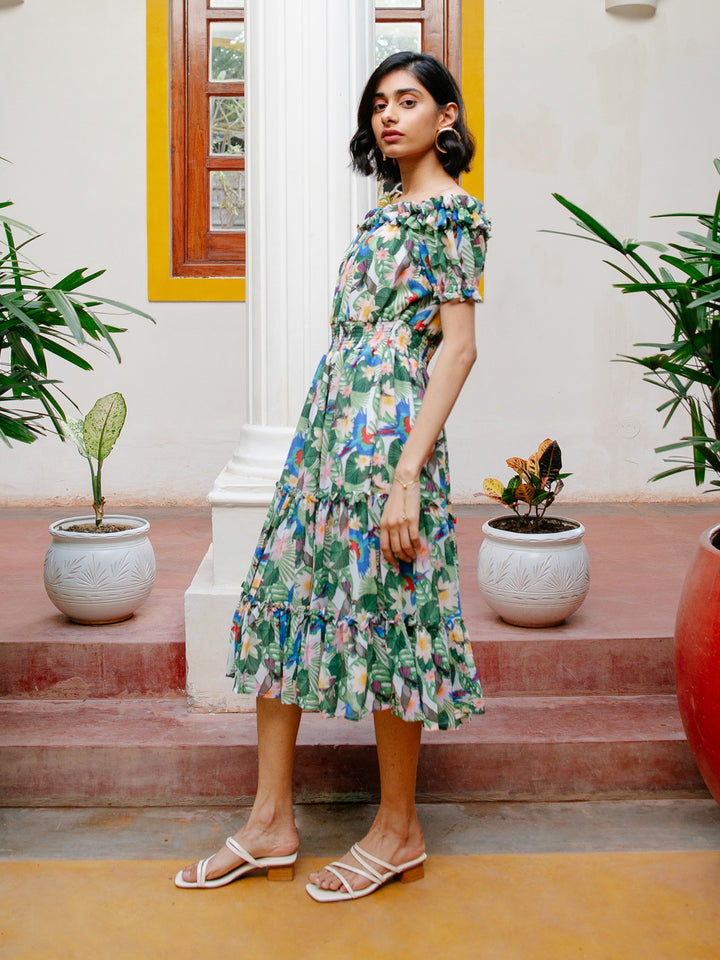 Lovebird Tropical Summer Dress 2