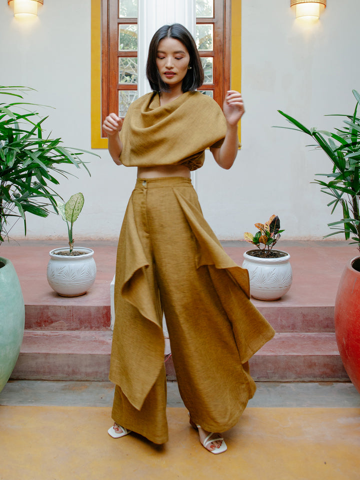 Mersin Mustard Layered Pants